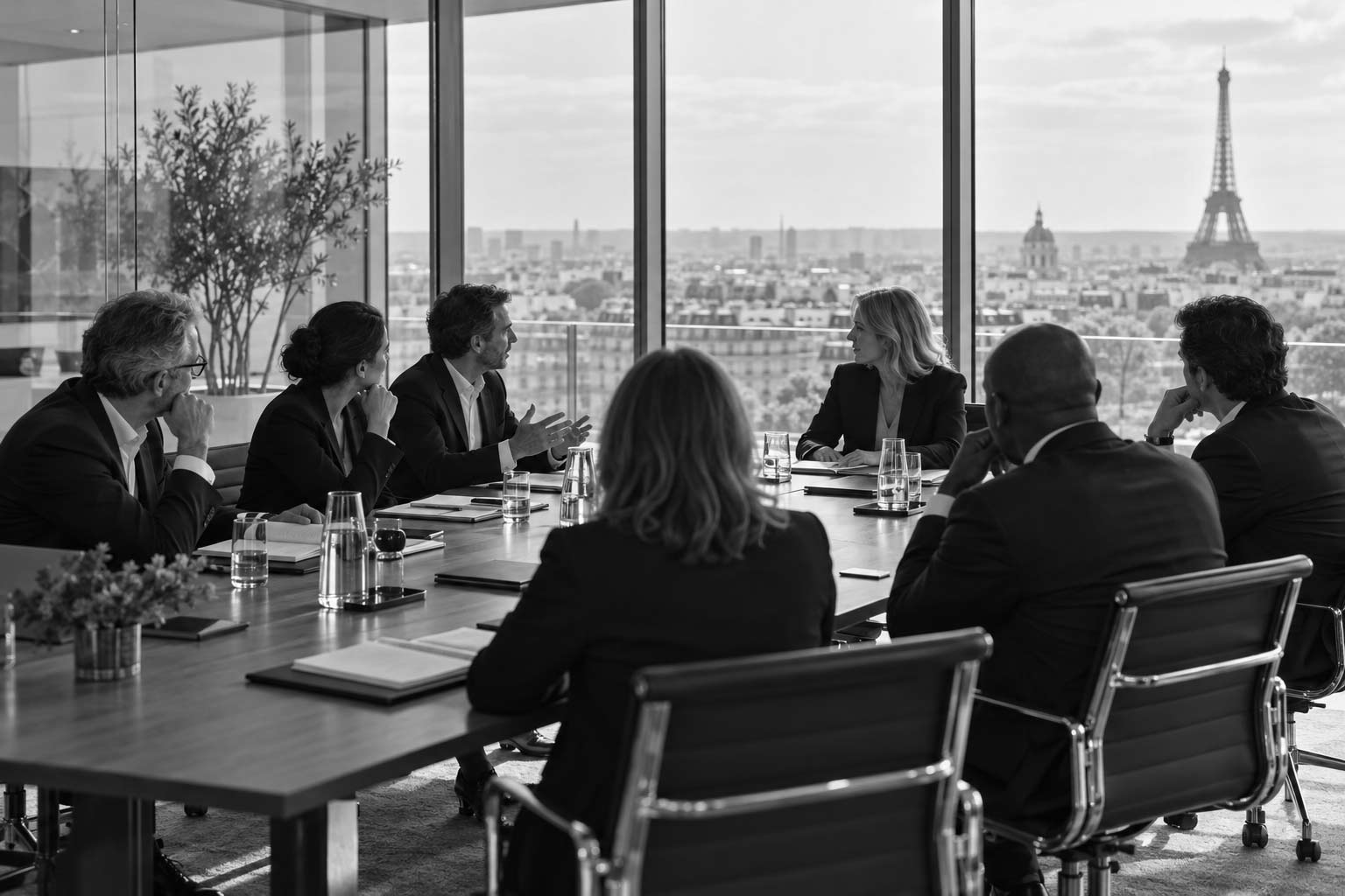 Comité de direction réuni autour d'une table